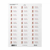Kerst Retouradreslabel voor Duitse Herdershond Etiket (Full Sheet)