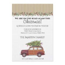 Kerst Retro Stationwagen