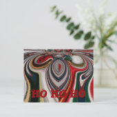 Kerst Retro Textuur Abstracte Art Print Briefkaart (Staand voorkant)
