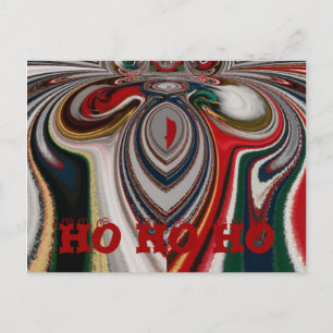 Kerst Retro Textuur Abstracte Art Print Briefkaart