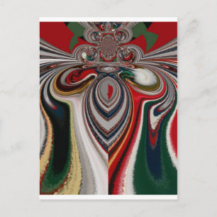 Kerst Retro  Textuur Abstracte Art Print Feestdagenkaart