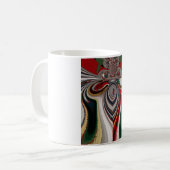 Kerst Retro  Textuur Abstracte Art Print Koffiemok (Voorkant links)