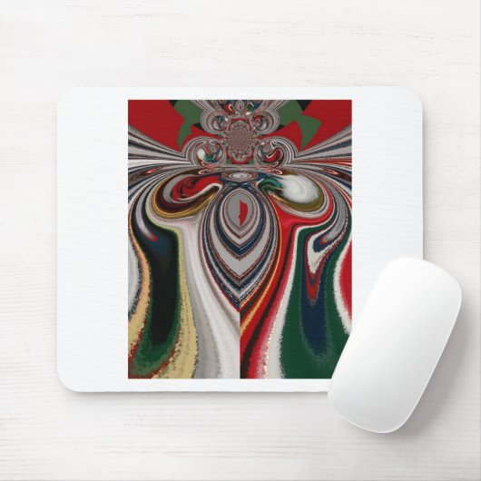 Kerst Retro Textuur Abstracte Art Print Muismat (Met muis)