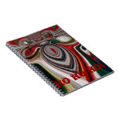 Kerst Retro Textuur Abstracte Art Print Notitieboek (Rechterzijde)