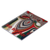 Kerst Retro Textuur Abstracte Art Print Notitieboek (Linkerzijde)