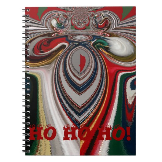 Kerst Retro Textuur Abstracte Art Print Notitieboek (Voorkant)