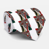 Kerst Retro Textuur Abstracte Art Print Stropdas (Opgerold)