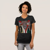 Kerst Retro  Textuur Abstracte Art Print T-shirt (Voorkant volledig)