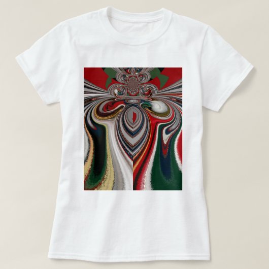 Kerst Retro  Textuur Abstracte Art Print T-shirt (Design voorkant)