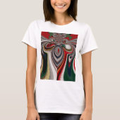 Kerst Retro  Textuur Abstracte Art Print T-shirt (Voorkant)
