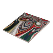 Kerst Retro Textuur Abstracte Art Print Tegeltje (Zijkant)