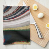 Kerst Retro  Textuur Abstracte Art Print Theedoek (Quarter Fold)