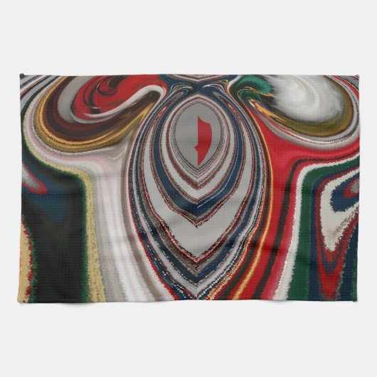 Kerst Retro  Textuur Abstracte Art Print Theedoek (Horizontaal)