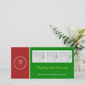 Kerst Ring Fotokaart Feestdagenkaart (Staand voorkant)