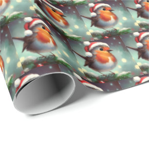 Kerst Robin 2 Cadeaupapier