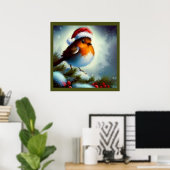 Kerst Robin 3 Poster (Thuiskantoor)