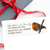 Kerst Robin Bird Vakantie retour adres labels