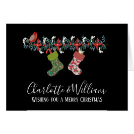 Kerst Robin Hangende Kous Gepersonaliseerd