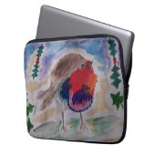 Kerst Robin Laptop Sleeve (Voorkant Links)