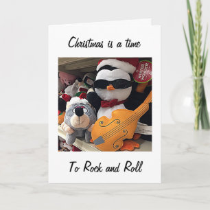 KERST=ROCK/ROLL MET JE "SCHAT" FEESTDAGEN KAART