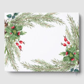 Kerst rode bessen bruiloft gastenboek (Achterkant)