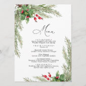 Kerst Rode bessen Bruiloft Menu (Voorkant)