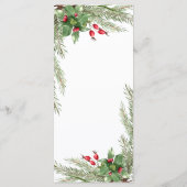 Kerst Rode bessen Bruiloft Menu (Achterkant)