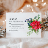 Kerst rode bessen bruiloft RSVP