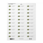 Kerst Rode Bessen Groene Kerstversiering Etiket (Full Sheet)