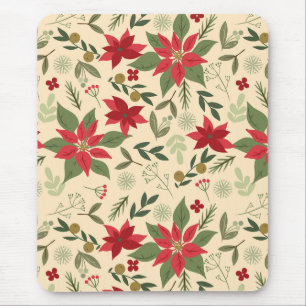 Kerst Rode Bloemen Patroon-11600 Muismat