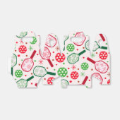 Kerst rode en groene pickleball peddels bedankdoosjes (Uitgevouwen)