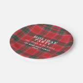 Kerst: Rode Groene partij Papieren Bordje (Gekanteld)