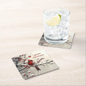 Kerst Rode Kardinaal Papieren Onderzetter (Insitu)