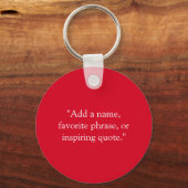 Kerst Rode ornamentaal monogram G-Clef Sneeuwvlok Sleutelhanger (Achterkant)