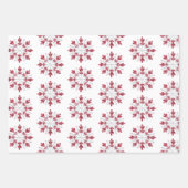 Kerst Rode Pepermunt Snowman Snowflake Penguin Inpakpapier Vel (Voorkant 2)
