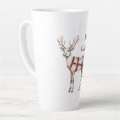 Kerst rode pepermunt witte hert latte mok (Linkerhoek)