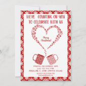 Kerst Rode Sneeuwvlok Mok Personaliseren Kaart (Voorkant)