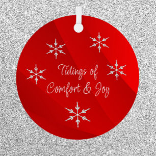  kerst rode tijding van Comfort & Joy Metalen Ornament