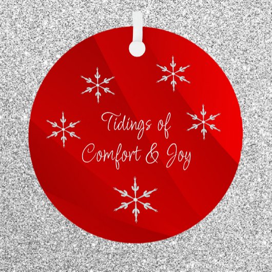 kerst rode tijding van Comfort & Joy Metalen Ornament