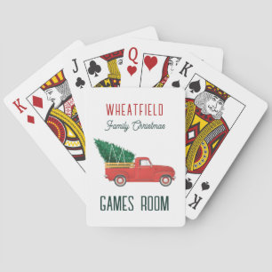 Kerst Rode Truck Familie Spellen Kamer Aangepast Pokerkaarten