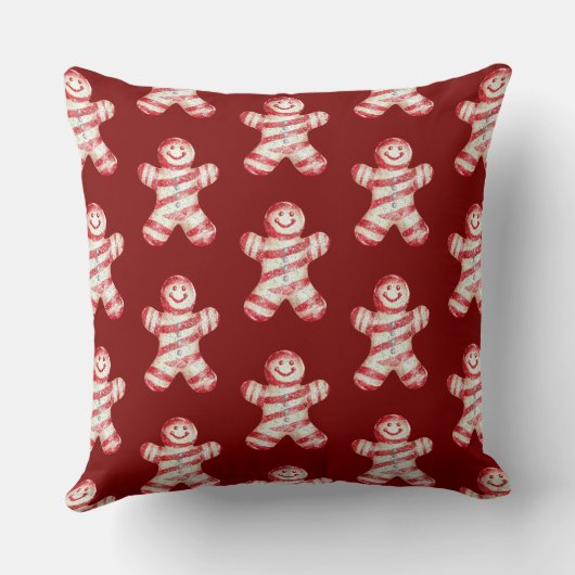 Kerst rode witte pepermunt kussen (Achterkant)