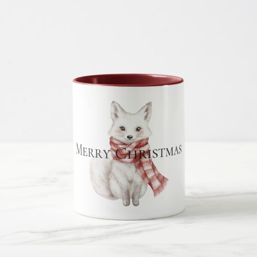 Kerst Rode Witte Pepermunt Vos Mok (Midden)