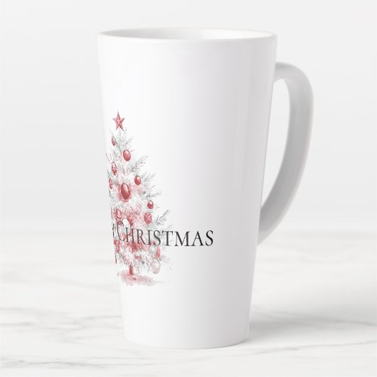 Kerst rode witte pepermuntboom latte mok (Rechterhoek)