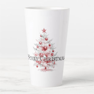 Kerst rode witte pepermuntboom latte mok