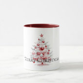 Kerst rode witte pepermuntboom mok (Midden)