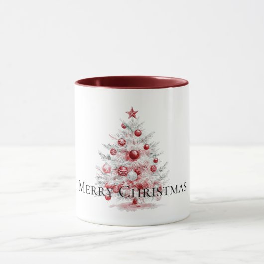 Kerst rode witte pepermuntboom mok (Midden)