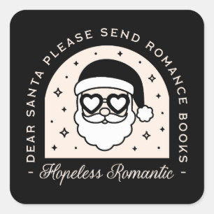 Kerst romance boeken duister esthetisch vierkante sticker
