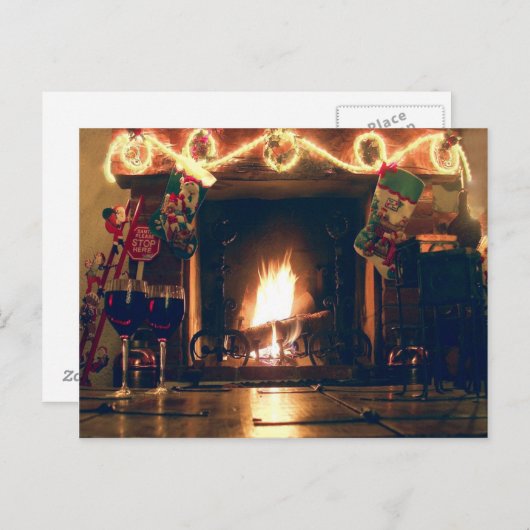 Kerst Romance en warmte  Briefkaart (Voorkant / Achterkant)