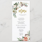 Kerst Romantisch Rustiek Winter Wedding Menu (Voorkant)
