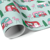  kerst rond het roze nieuwjaar cadeaupapier (Rol Hoek)